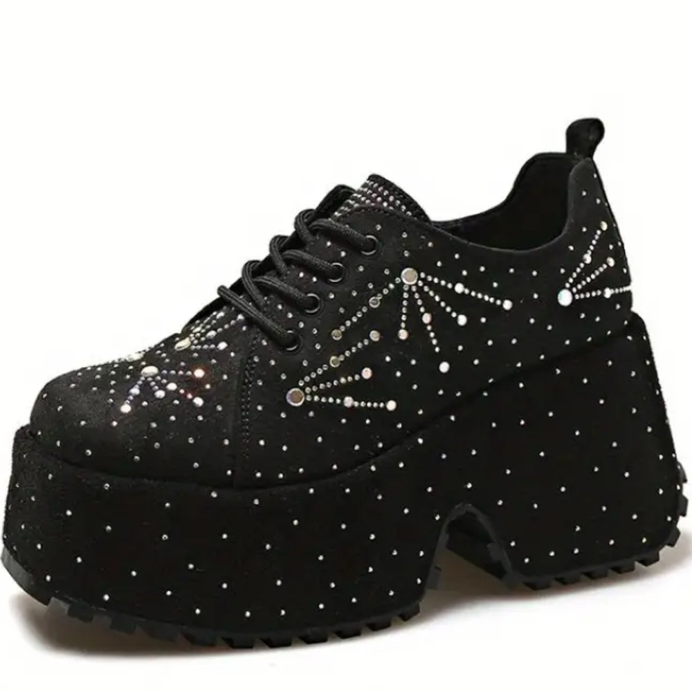 Celestial Black Platform Sneakers - image 4